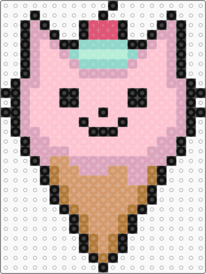 cat 15 - cat, ice cream, pink
