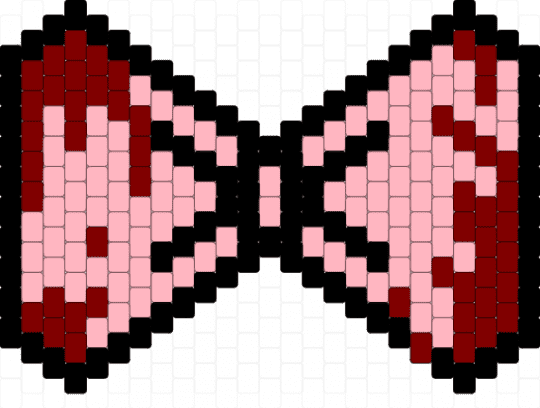 Pink bow - brown, pink