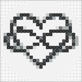 Poly symbol - polyamorous,infinity,heart,symbol,love,support,outline,black,white