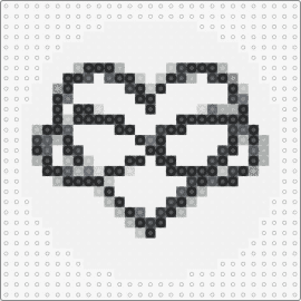 Poly symbol - polyamorous,infinity,heart,symbol,love,support,outline,black,white