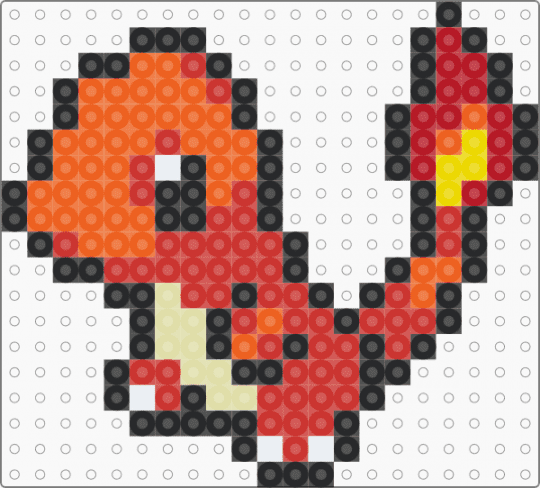 #0005 Charmander Pokémon - orange, red