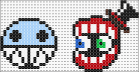Caim e Bolha (Circo Digital) - black, light blue, red