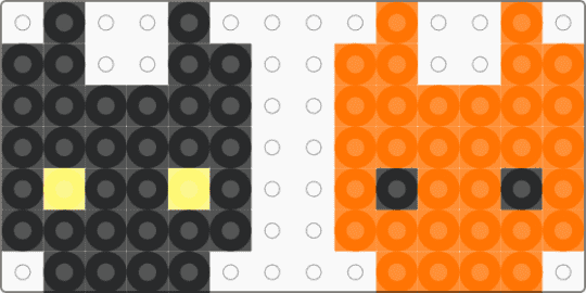 Cats :3 - black cat, cats, fuse beads, orange, orange cat