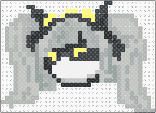 J - beige, fuse beads, gray, j, j murder drones, murder drones, murder drones j, yellow