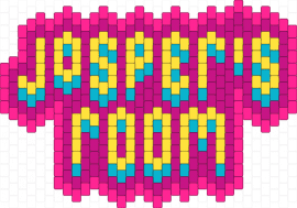 room sign! - josper,name,sign,text,yellow,pink