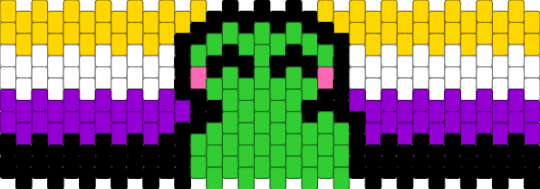 Nonbinary two cuff - bfdi, green, purple, yellow