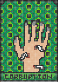 corruption - corruption,hand,poster,panel,spooky,green,tan