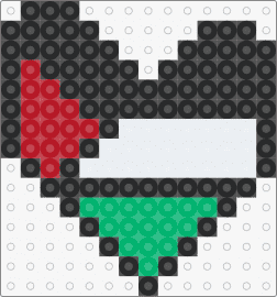 Palestine heart pattern - palestine,flag,heart,country,red,green,black,white
