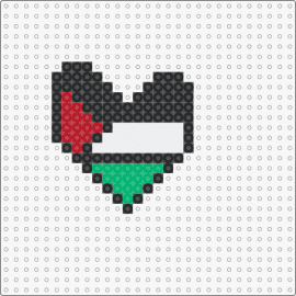 Palestine heart pattern - palestine,flag,heart,country,red,green,black,white