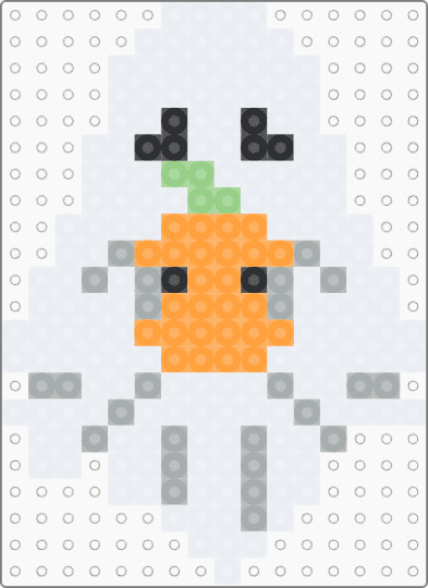 Ghost holding a pumpkin - cotdghosts, ghost, gray, halloween, orange, pumpkin, white