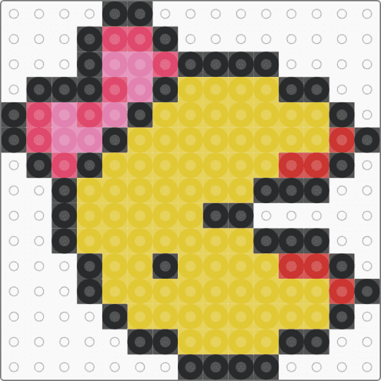 Ms. Pac-Man - character, girl, pacman, video game, yellow