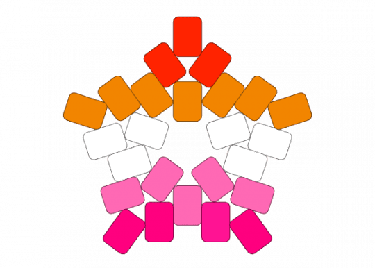 Lesbian Star - lesbian, orange, pink, pride, star