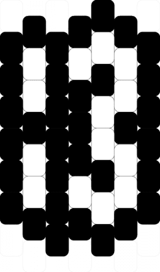 :3 face - black, white