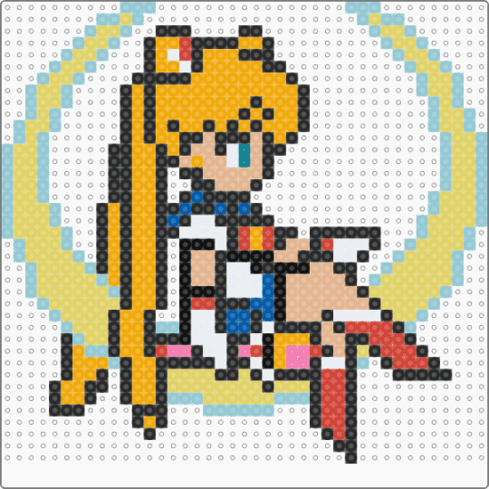 Sailor Moon on crescent - anime, light blue, orange, sailor moon, yellow