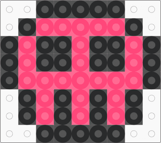 Pink skull - black, pink, pink skull, red, scene, skull, small