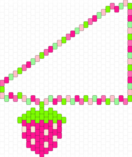 Strawberry necklace - pink