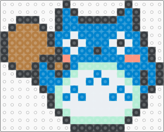 Medium Totoro - anime, blue, character, my neighbor totoro