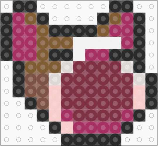 Pop cat mouth - brown, cat, character, charm, mouth, pink, pop cat