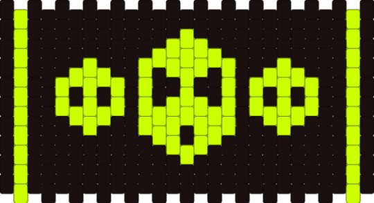 Alien cuff - alien, black, black and green, green, green and black, space, yellow