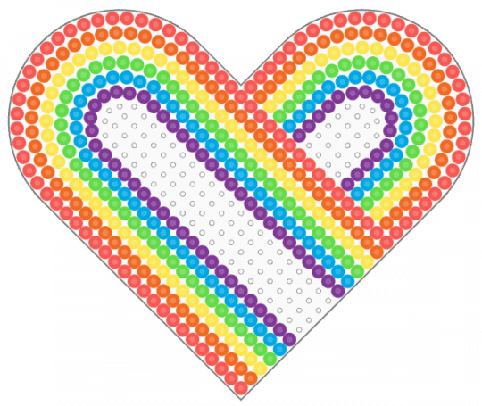 Rainbow pride heart cute - cute, green, heart, orange, pride, red, yellow