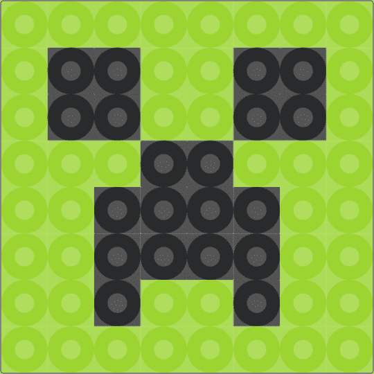 Small creeper perler! - black, creeper, green, minecraft, minecraft creeper, perler beads