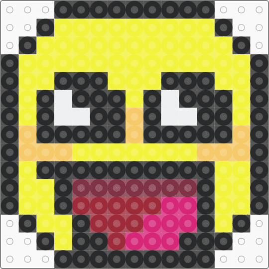 epic face peler bead - black,yellow