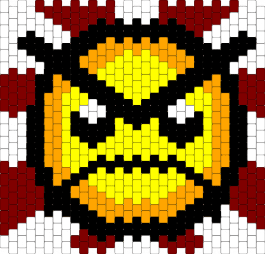 Angry Faic Bag Panel - yellow,brown,newgrounds,angry