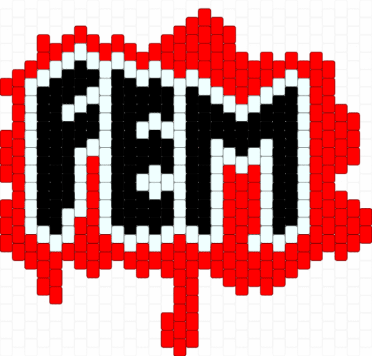 Femtanyl flat charm - red, white