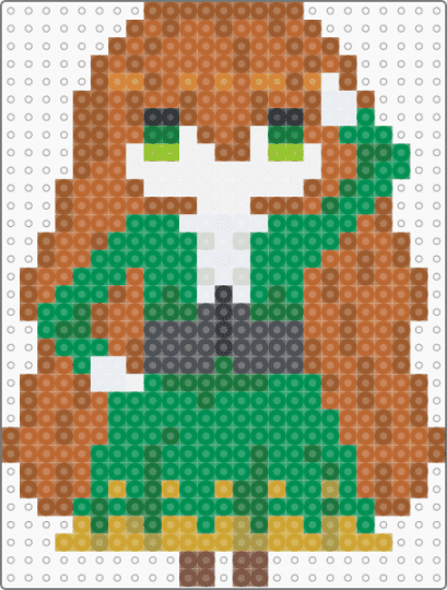 Realiana McMillan - anime, girl, green, tan