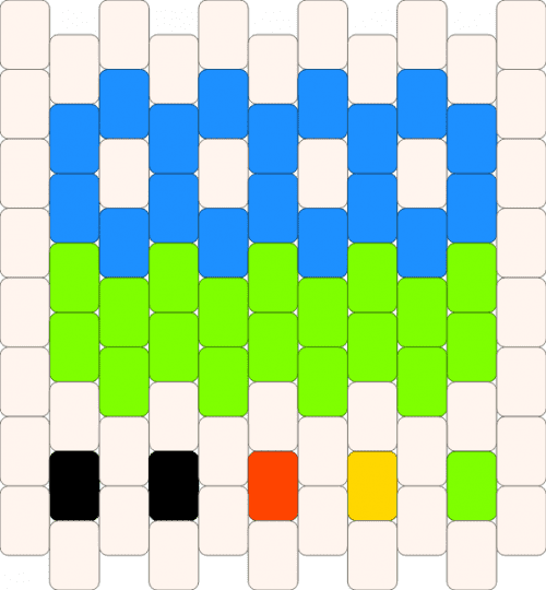 kandi bag computer - green, light blue, white