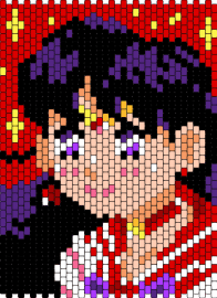 sailor mars bag panel - sailor mars,sailor moon,bag,anime,detailed,magic,character,red