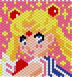 simplified sailor moon bag panel - sailor moon,bag,panel,anime,simplified,character,magical girl,manga,blonde,pink,