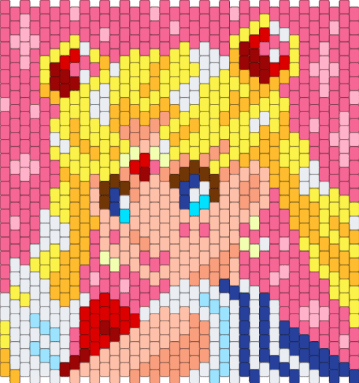 sailor moon bag panel edited - yellow,orange,beige,pink