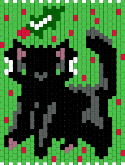 Hollyleaf (WC) clown cat bag panel - green