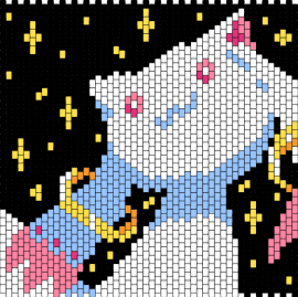 kyubey bag panel - kyubey,puella magi madoka magica,anime,mange,stars,character,panel,white,black