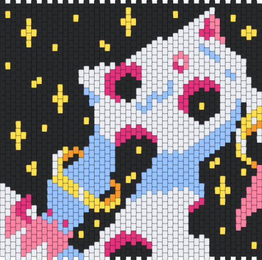 shot kyubey bag panel - black,white,pink,light blue