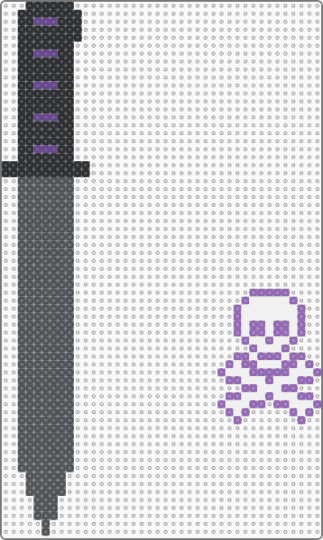 purple knife - gray