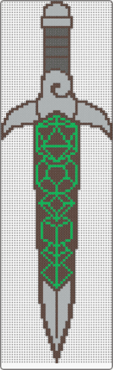 elven DND blade, version 2 - brown