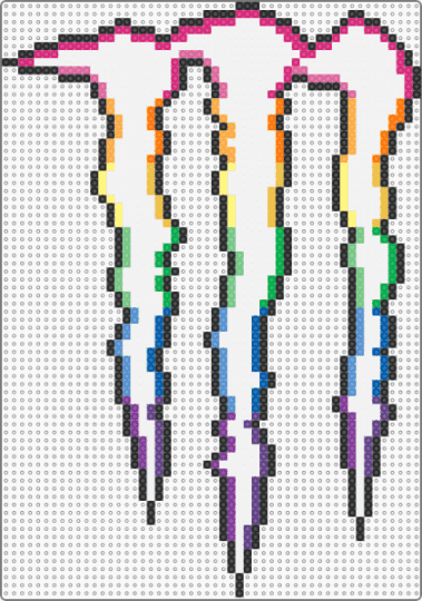 monster logo rainbow - white,pink,orange,yellow