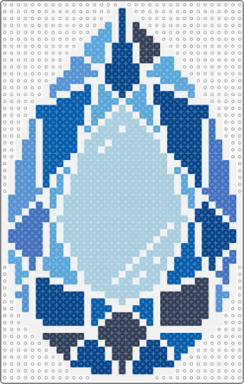 teardrop gemstone (sapphire) - blue,light blue