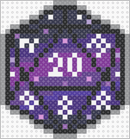 purple galaxy D20 - purple