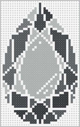 blank teardrop gemstone - gray