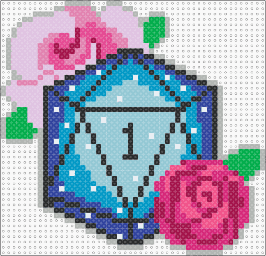 blue rose D20 - pink,light blue