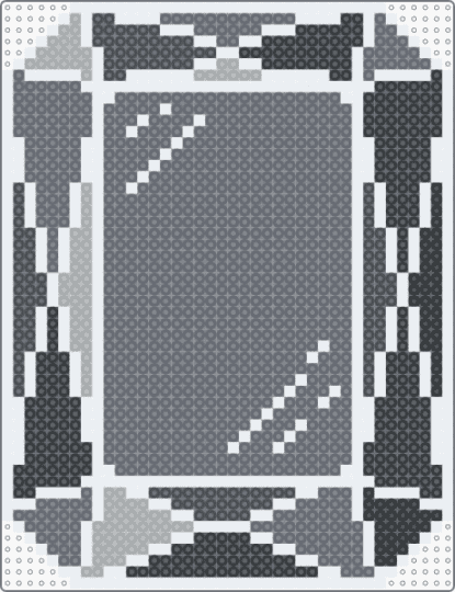 blank rectangle gemstone - gray