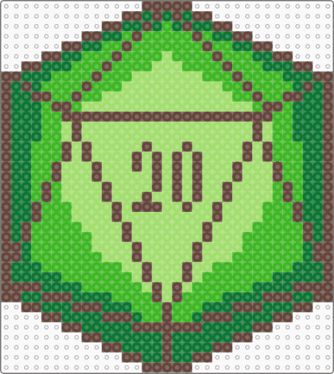 elf  D20 - brown, green