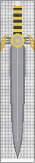 yellow blade, big version - gray
