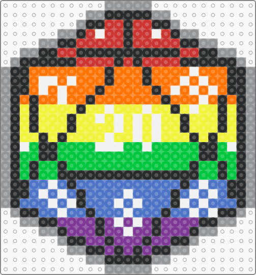 pride D20 - blue, colorful, yellow
