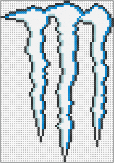 monster logo blue - blue, light blue, white