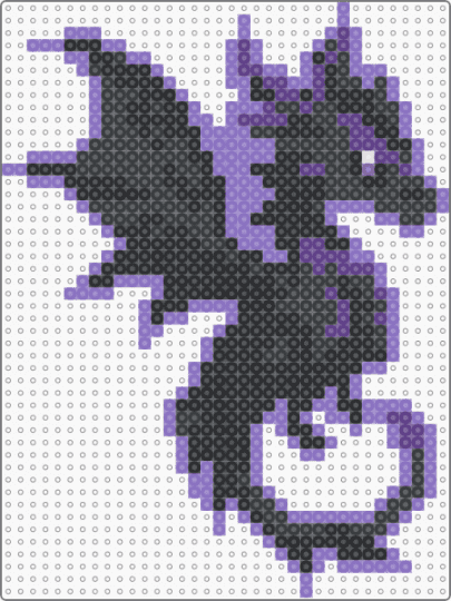 purple dragon - black,blue