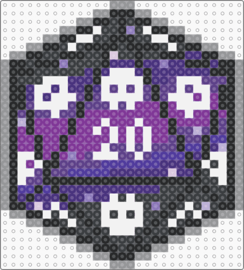 shadow D20 - purple,pink,gray